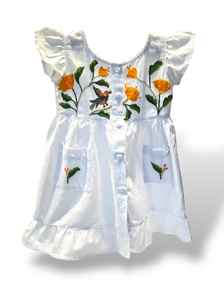 [5V0] VESTIDO BORDADO T/0