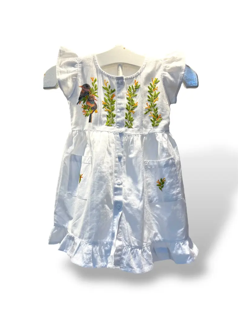 [5V2] VESTIDO BORDADO T/2