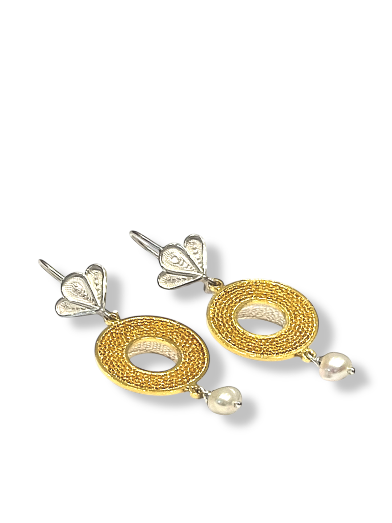 PAR ARETES IDENTIDAD EN PLATA
