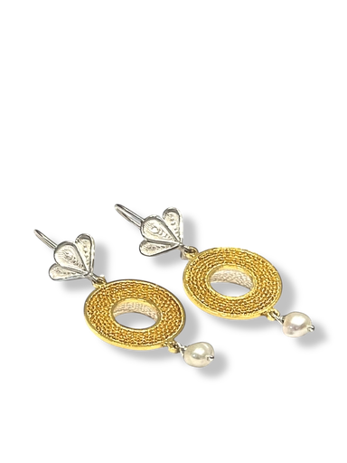 [TJR322] PAR ARETES IDENTIDAD EN PLATA