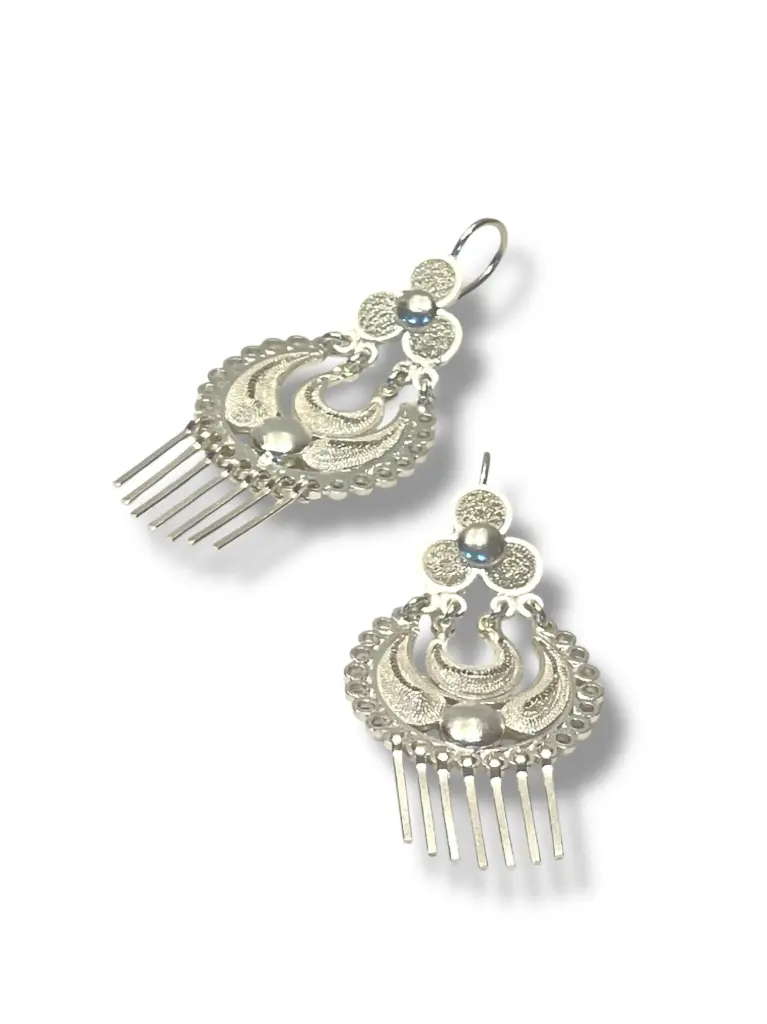 [TJR213] PAR DE ARETES IDENTIDAD EN PLATA