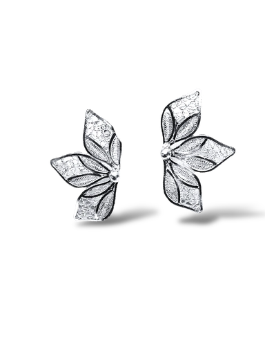 [TJR214] PAR DE ARETES IDENTIDAD EN PLATA