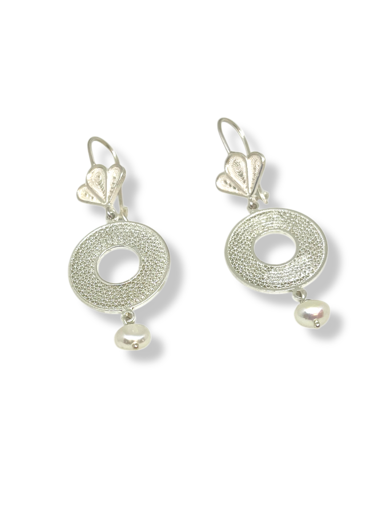 TJR232 - PAR DE ARETES IDENTIDAD EN PLATA