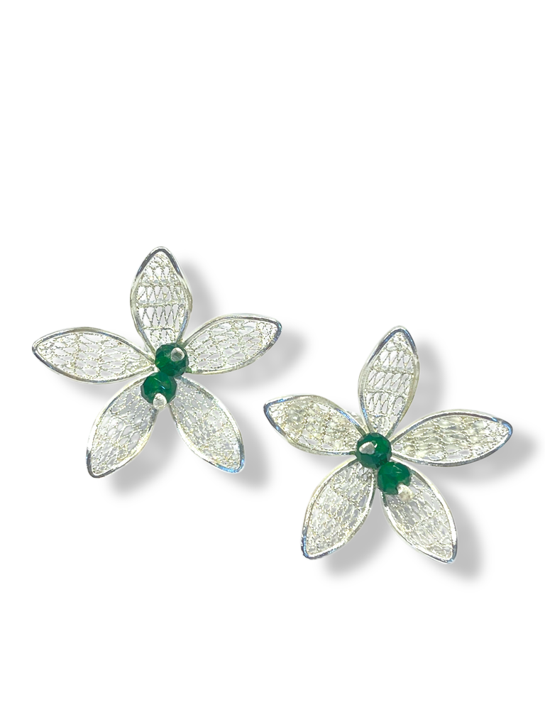 TJR224 - PAR DE ARETES IDENTIDAD EN PLATA