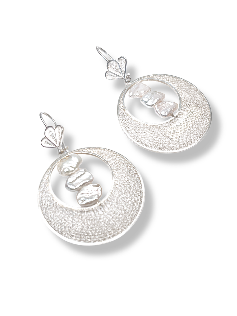 TJR225 - PAR DE ARETES IDENTIDAD EN PLATA