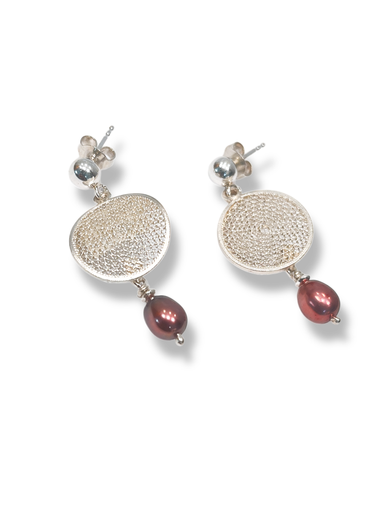 [TJR227] TJR227 - PAR DE ARETES IDENTIDAD EN PLATA