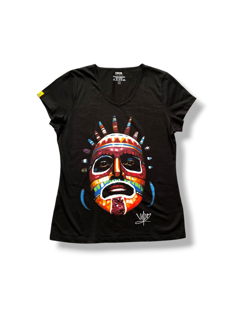 CAMISETA MUJER NEGRO HUMA TALLA L