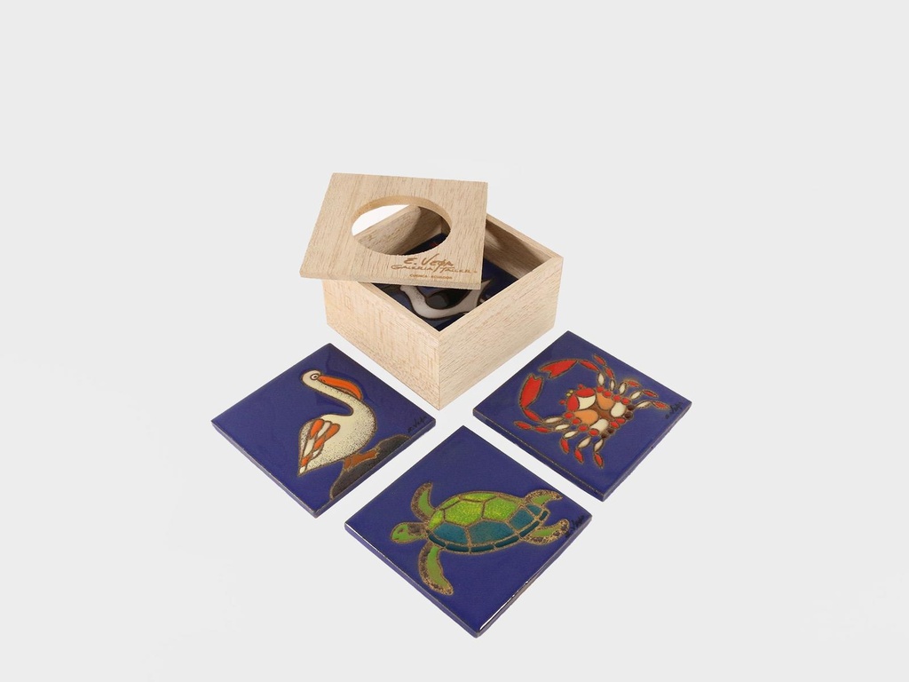 1AP14G - JUEGO DE PORTAVASOS CUADRADO