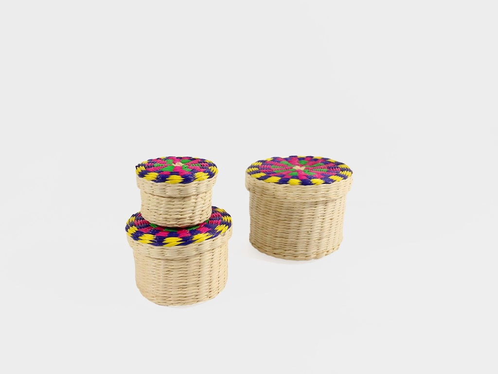 APJ24 - JUEGO JOYERO DE PAJA 3U