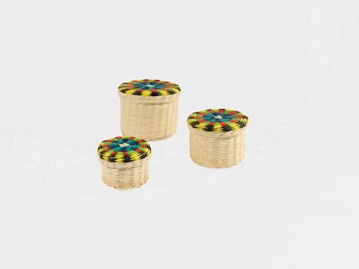 [APJ29] JUEGO JOYERO DE PAJA 3U