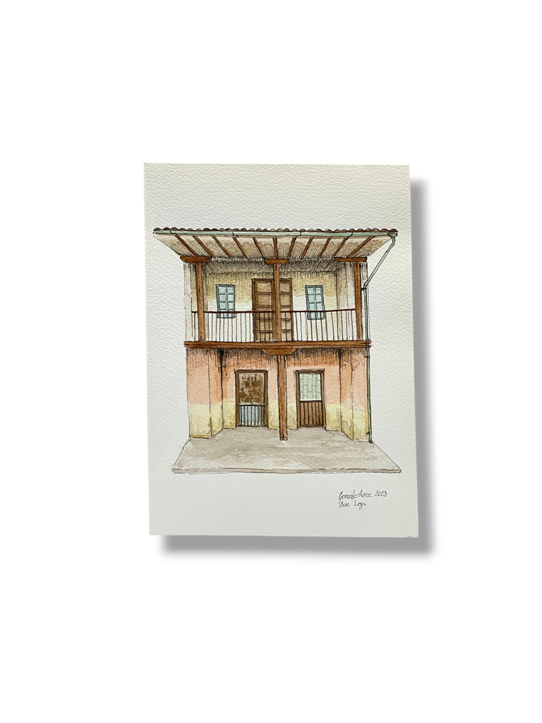 [GA003] OBRA ACUARELA CASA, A5 (AV. LOJA)