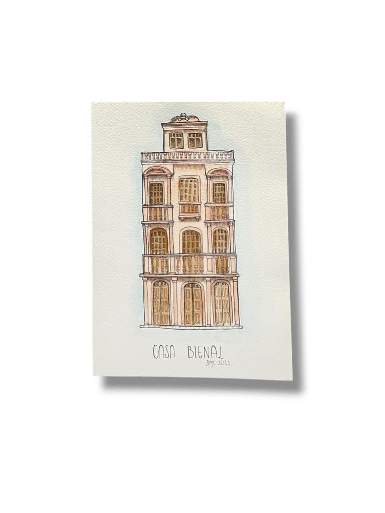 DM002 - OBRA ACUARELA CASA, A5 (CASA BIENAL)