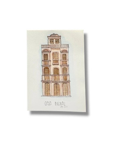 [DM002] OBRA ACUARELA CASA, A5 (CASA BIENAL)