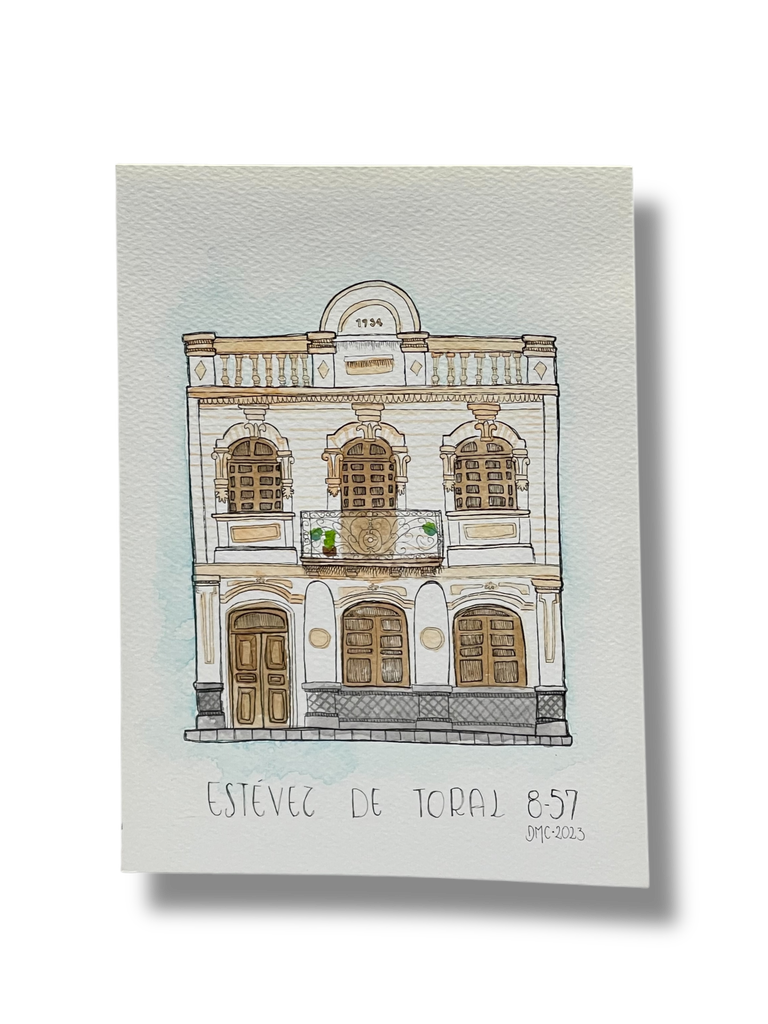 DM011 - OBRA ACUARELA CASA, A5 (ESTEVEZ DE TORAL)