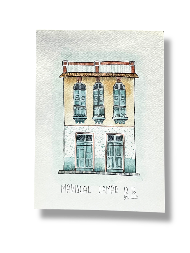 [DM010] OBRA ACUARELA CASA, A5 (MARISCAL LAMAR)