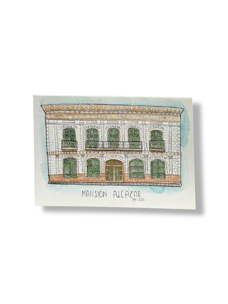 [DM008] OBRA ACUARELA CASA, A5 (MASION ALCAZAR)