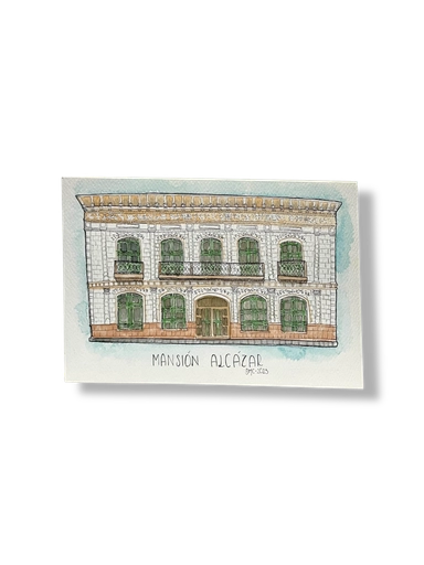 [DM008] OBRA ACUARELA CASA, A5 (MASION ALCAZAR)
