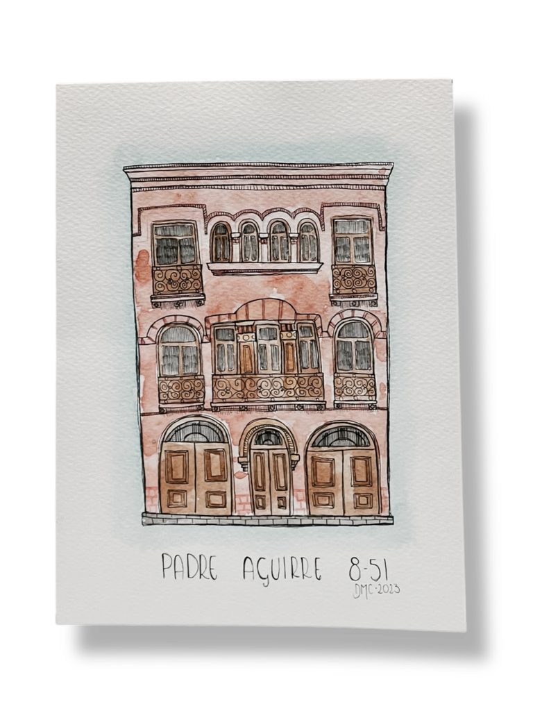 [DM006] DM006 - OBRA ACUARELA CASA, A5 (PADRE AGUIRRE)