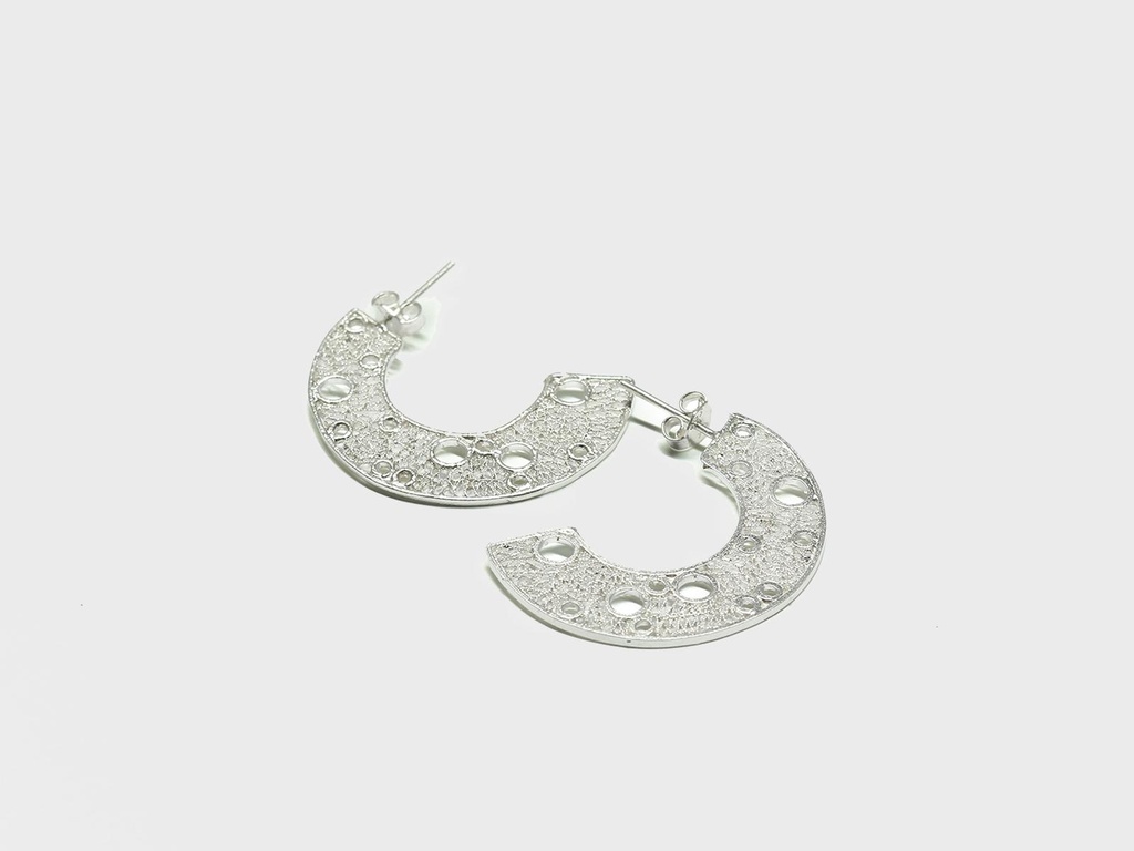 TJAF71 - PAR ARETES IDENTIDAD EN PLATA
