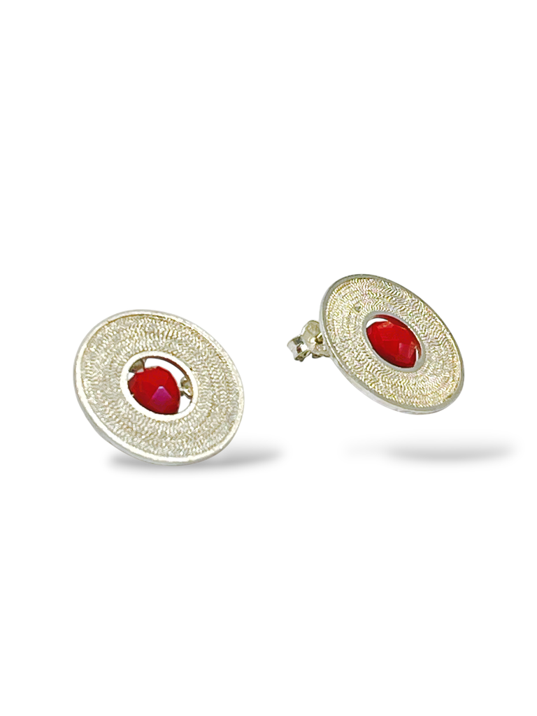 TJAF96R - PAR ARETES IDENTIDAD EN PLATA