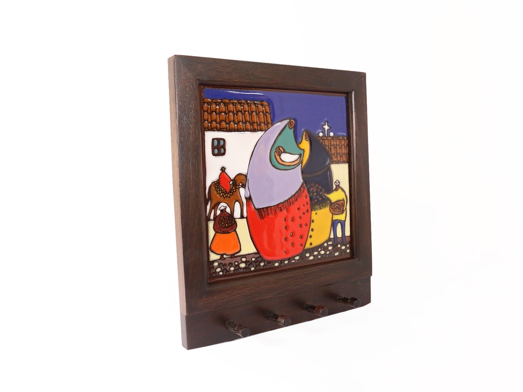 1AU179 - PORTA LLAVES 20X20 CHOLAS PN