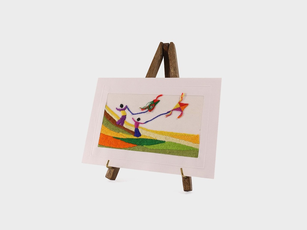 TARJETA NIÑOS CON COMETA