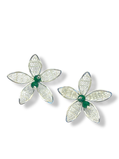 [TJR224] TJR224 - PAR DE ARETES IDENTIDAD EN PLATA