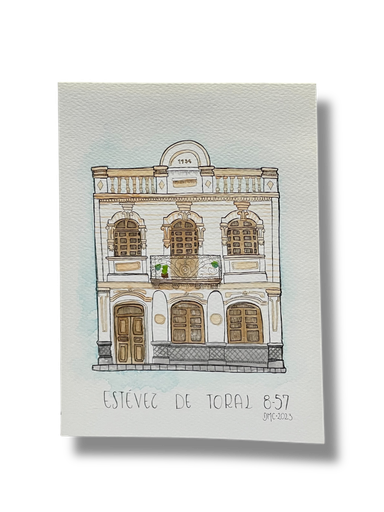 [DM011] OBRA ACUARELA CASA, A5 (ESTEVEZ DE TORAL)