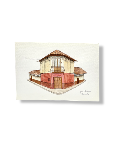 [GA005] GA005 - OBRA ACUARELA CASA, A5 (J. JARAMILLO)