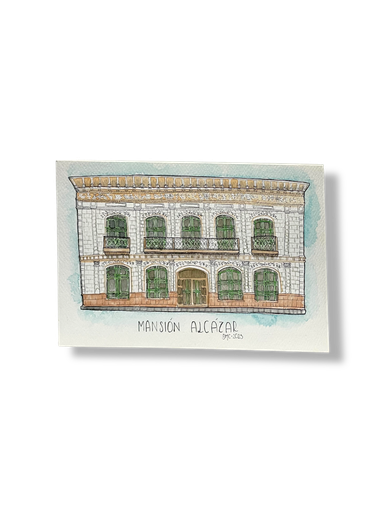 [DM008] OBRA ACUARELA CASA, A5 (MASION ALCAZAR)